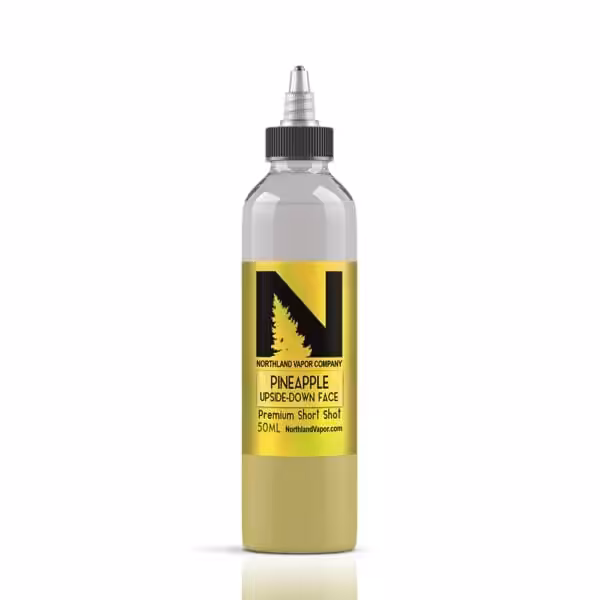 Northland Vapor Pineapple Upside Down Face Short Shot Mockup With Reflection